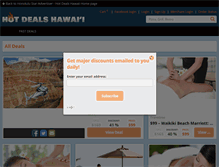 Tablet Screenshot of hotdealshawaii.com